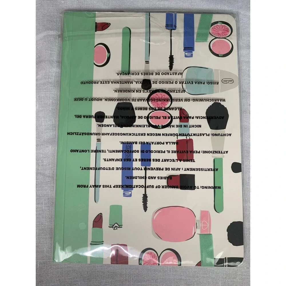 Clinique x Kate Spade Makeup Illustration Notebook Green Elastic Band#582
